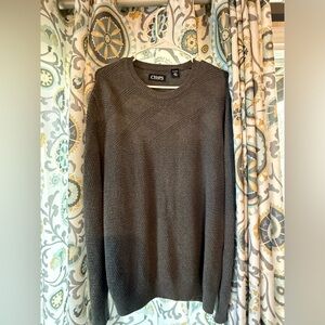 Chaps Men's Charcoal Textured Crewneck Sweater